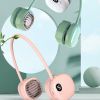 1pcs Neck Hanging Fan; Touch Control; Bladeless Fans Design Sports Fan For Indoor & Outdoor; Wearable Fan; Batteries Not Included